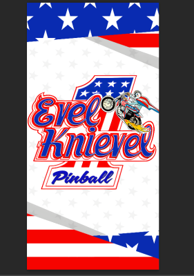 Tapis de protection vitre flipper Evel Knievel 52 X 106